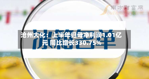 沧州大化：上半年归母净利润1.01亿元 同比增长330.75%-第3张图片