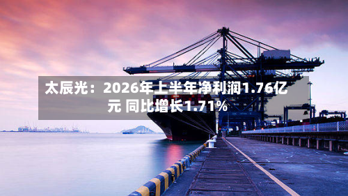 太辰光:2026年上半年净利润1.76亿元 同比增长1.71%-第3张图片